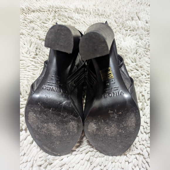 Vince black Brigham open toe heel booties- size 9 - Picture 13 of 14